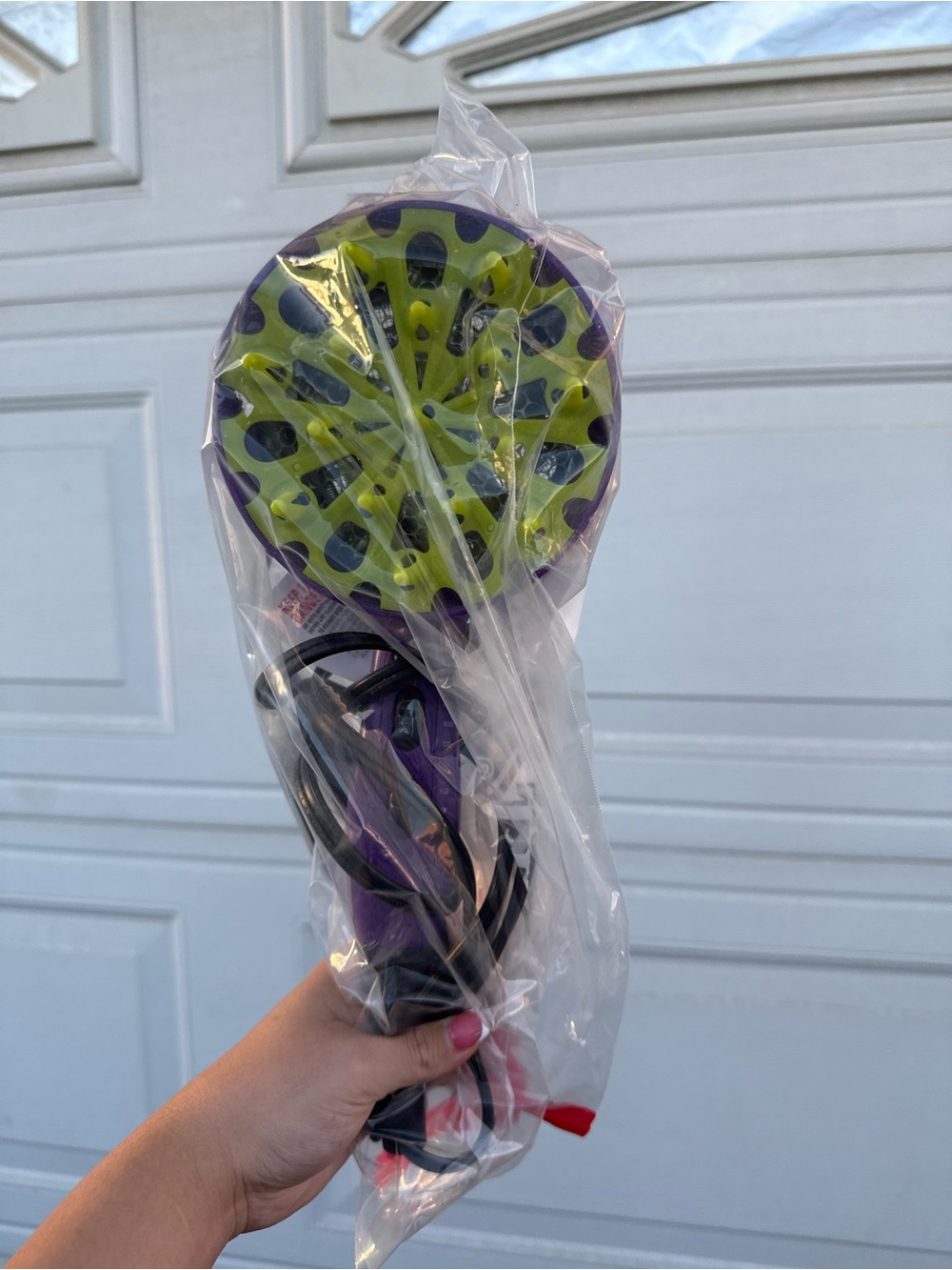 BedHead Purple and Lime Green Hair Diffuser Dryer Attachment